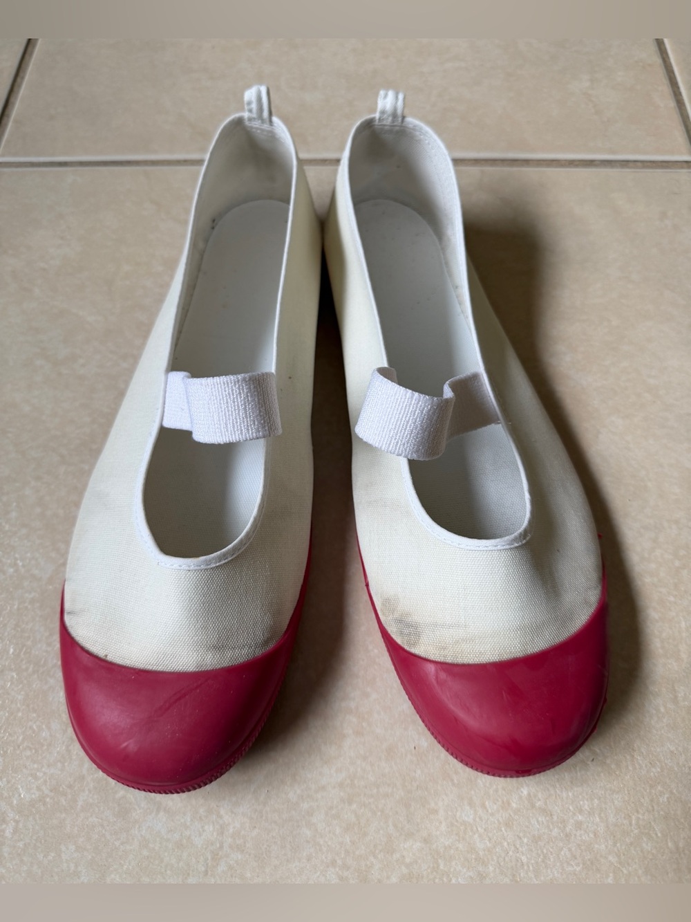 Achilles Uwabaki Japanese School Indoor Shoes Unisex Size 26.5 cm White Red